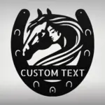 Personalized Horseshoe Metal Sign