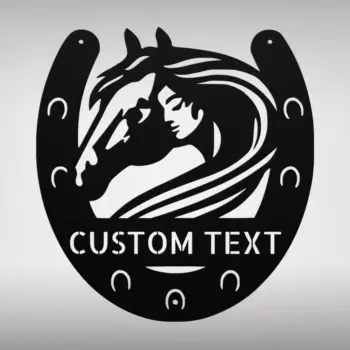 Personalized Horseshoe Metal Sign