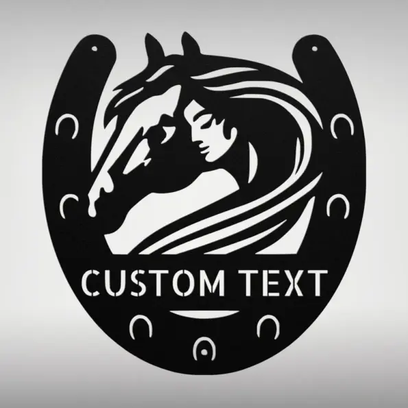 Personalized Horseshoe Metal Sign