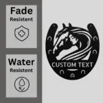 Personalized Horseshoe Metal Sign