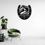 Personalized Horseshoe Metal Sign
