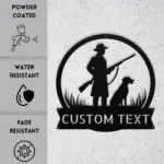 Personalized Hunter Dog Metal Sign