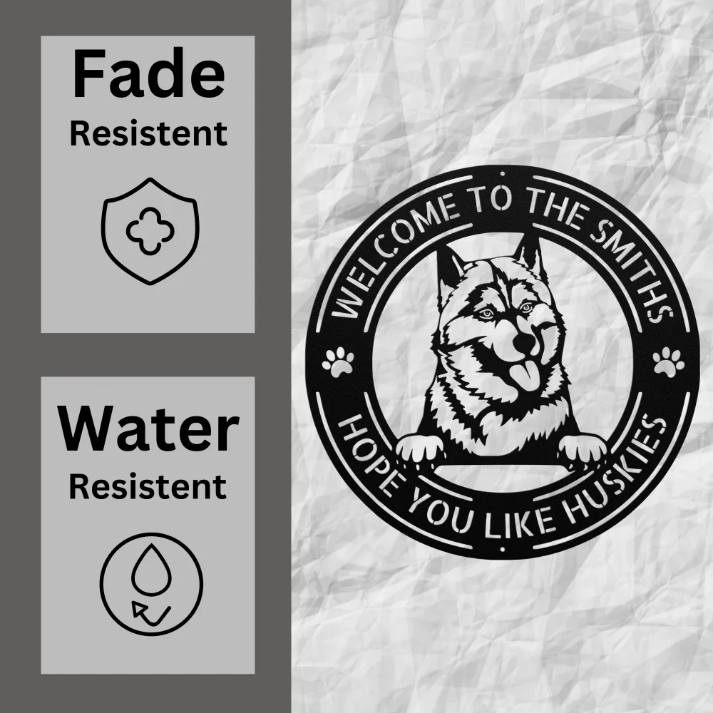 Personalized Husky Dog Metal Sign Personalized Husky Dog Metal Sign