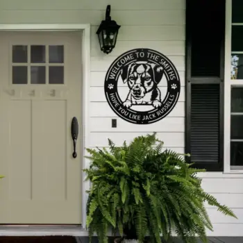 Personalized Jack Russell Metal Sign