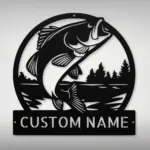 Personalized Jumping Fish Metal Sign