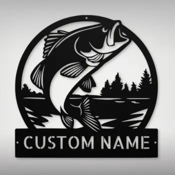 Personalized Jumping Fish Metal Sign