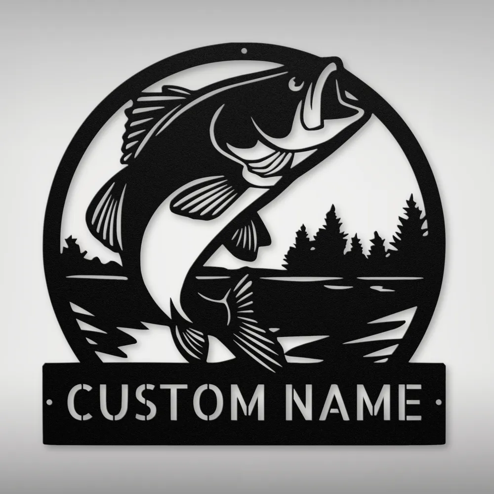 Personalized Jumping Fish Metal Sign Personalized Jumping Fish Metal Sign
