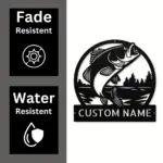 Personalized Jumping Fish Metal Sign
