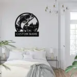 Personalized Jumping Fish Metal Sign