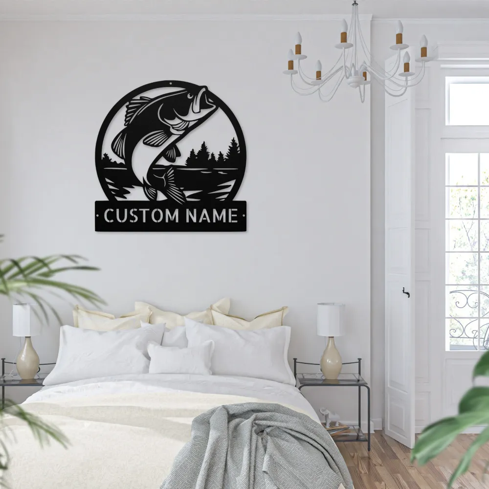 Personalized Jumping Fish Metal Sign Personalized Jumping Fish Metal Sign