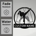 Personalized Karate Scene Metal Sign