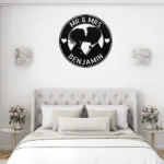 Personalized Kissing Couple Metal Sign