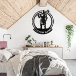 Personalized Knight With Axe Metal Sign