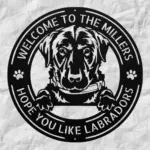 Personalized Labrador Metal Sign