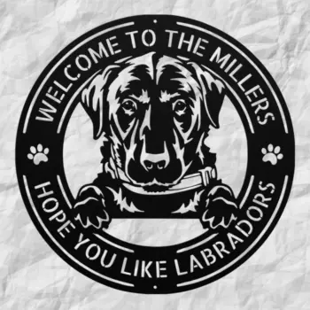 Personalized Labrador Metal Sign