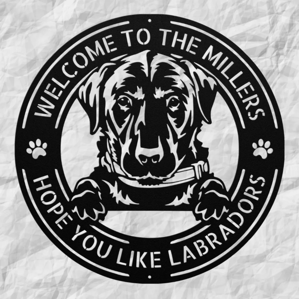 Personalized Labrador Metal Sign Personalized Labrador Metal Sign