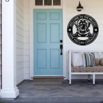 Personalized Labrador Metal Sign