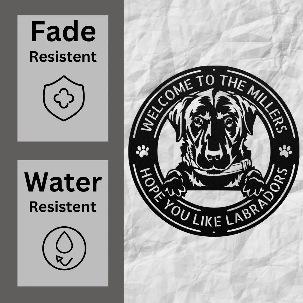 Personalized Labrador Metal Sign Personalized Labrador Metal Sign