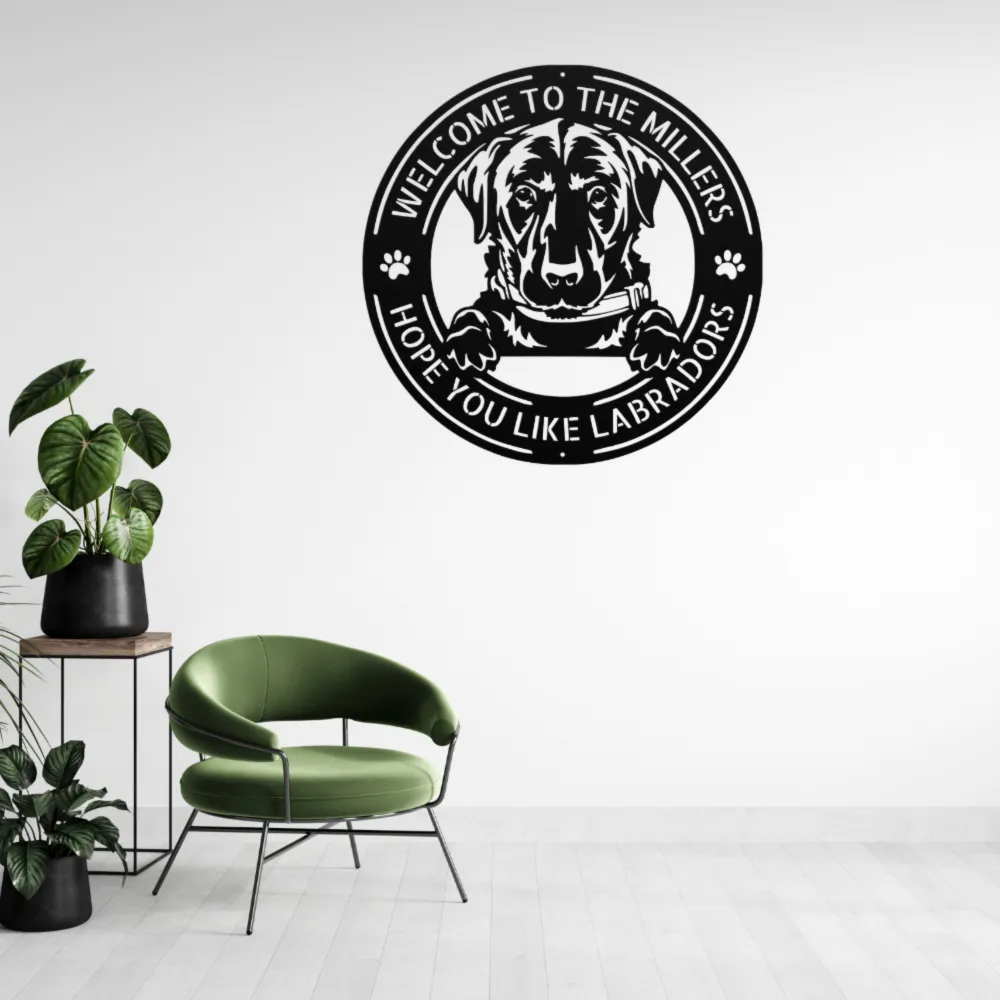 Personalized Labrador Metal Sign Personalized Labrador Metal Sign