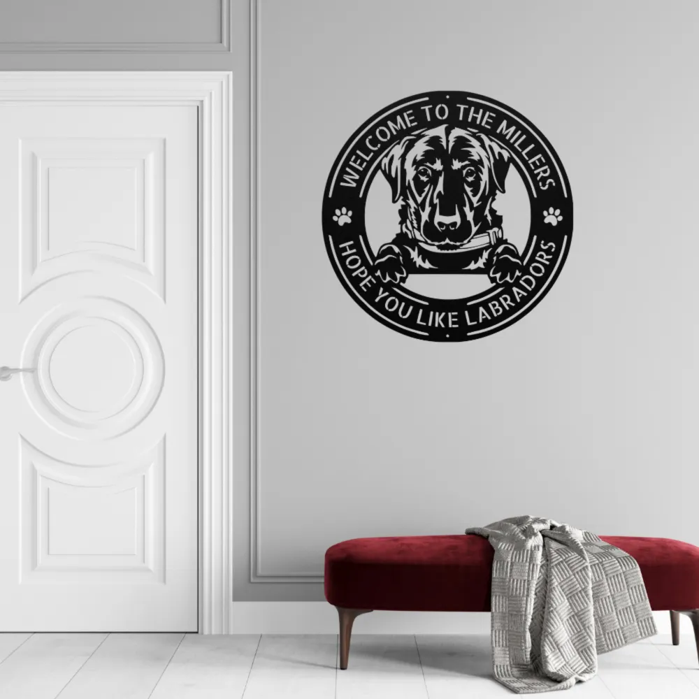 Personalized Labrador Metal Sign Personalized Labrador Metal Sign