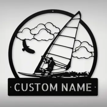 Personalized Land Windsurfing Metal Sign