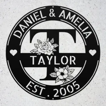 Personalized Last Name Metal Sign