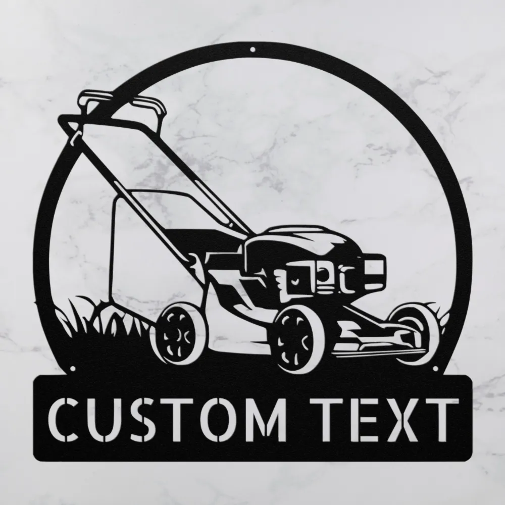 Personalized Lawn Mower Metal Sign Personalized Lawn Mower Metal Sign