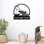 Personalized Lawn Mower Metal Sign