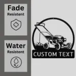 Personalized Lawn Mower Metal Sign