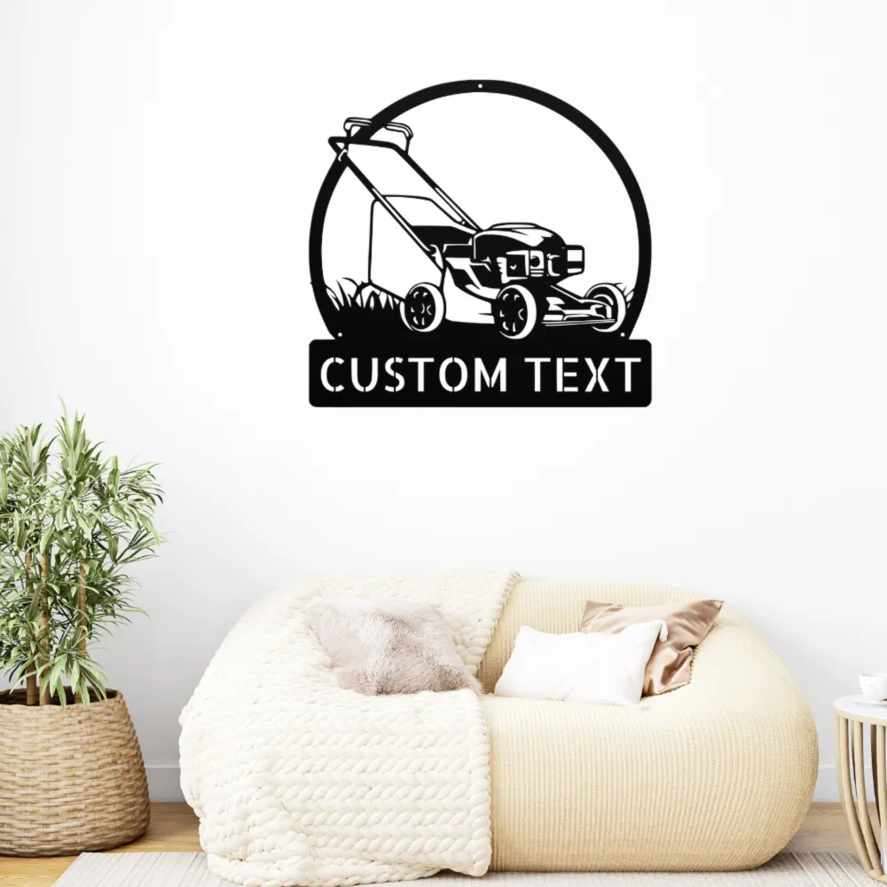 Personalized Lawn Mower Metal Sign Personalized Lawn Mower Metal Sign