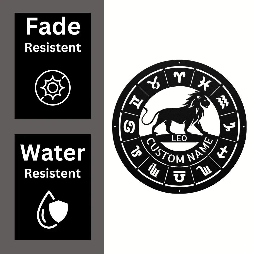 Personalized Leo Metal Sign Personalized Leo Metal Sign