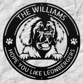 Personalized Leonberger Metal Sign