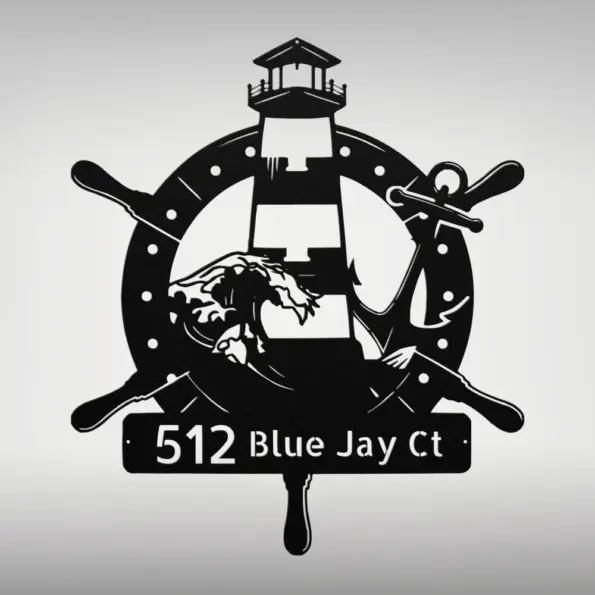 Personalized Lighthouse Metal Sign