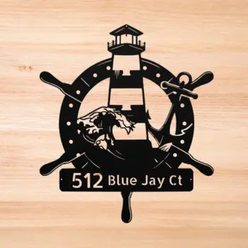 Personalized Lighthouse Metal Sign
