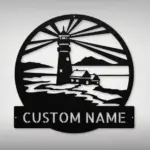 Personalized Lighthouse Scene Metal Sign