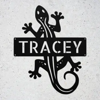 Personalized Lizard Metal Sign
