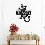 Personalized Lizard Metal Sign