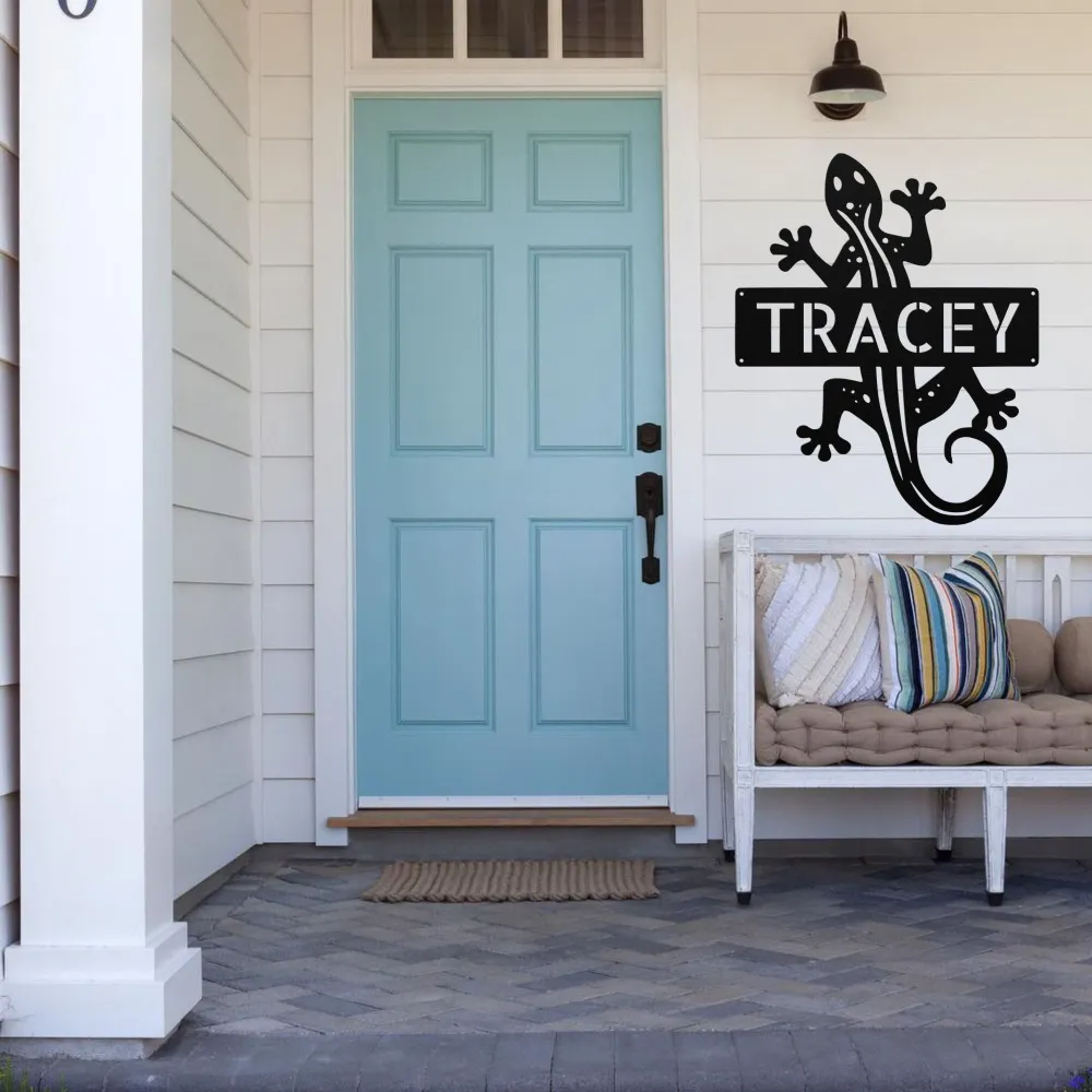 Personalized Lizard Metal Sign Personalized Lizard Metal Sign