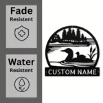 Personalized Loon Duck Metal Sign