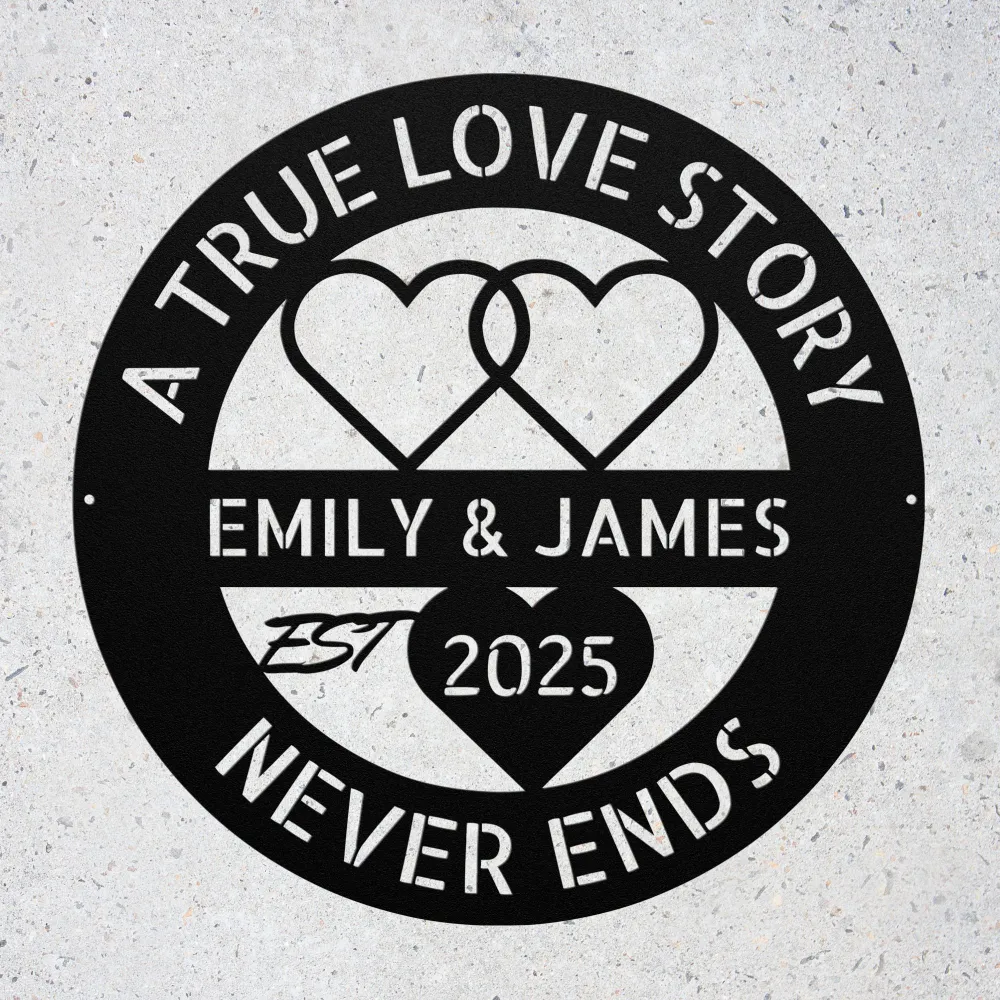 Personalized Love Hearts Metal Sign Personalized Love Hearts Metal Sign