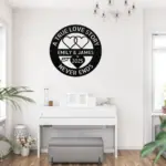 Personalized Love Hearts Metal Sign
