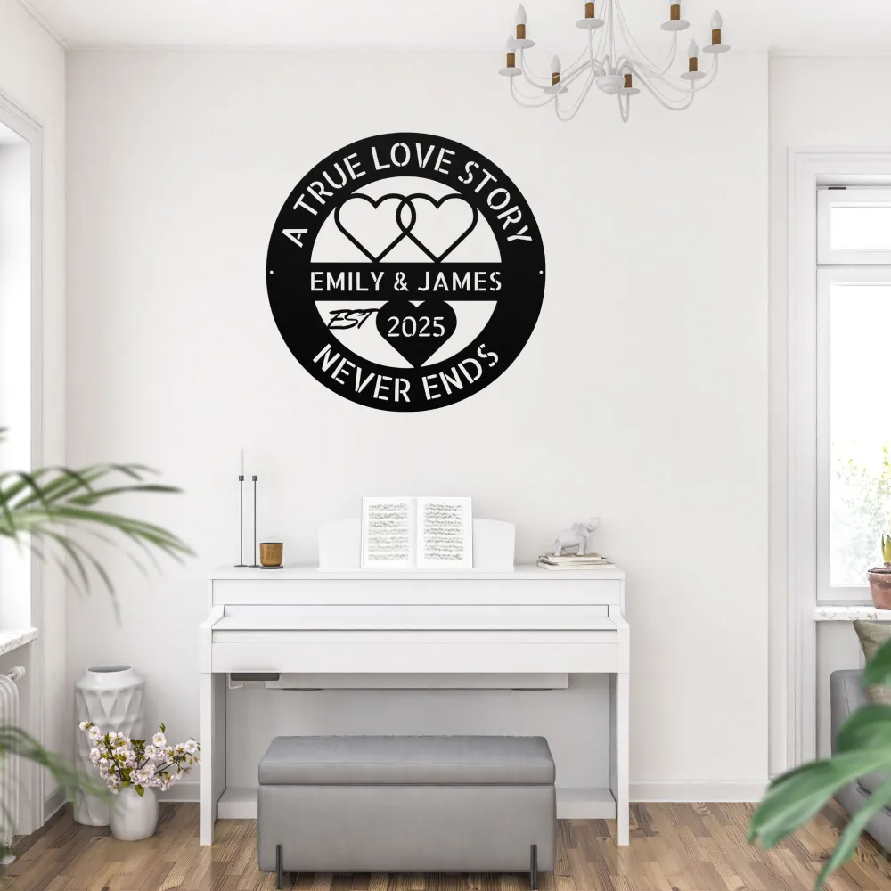 Personalized Love Hearts Metal Sign Personalized Love Hearts Metal Sign