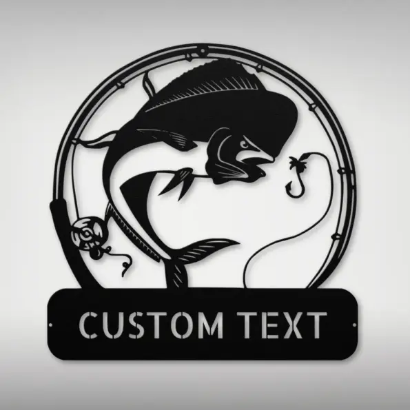 Personalized Mahi Mahi Fish Metal Sign