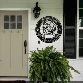 Personalized Maltese Dog Metal Sign