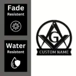 Personalized Masonic Metal Sign