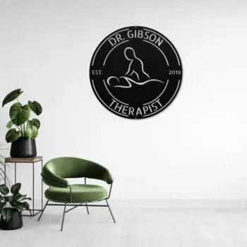 Personalized Massage Therapy Metal Sign