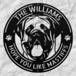 Personalized Mastiff Dog Metal Sign