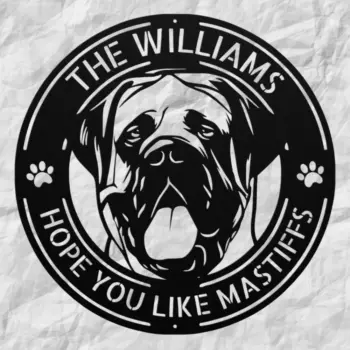 Personalized Mastiff Dog Metal Sign