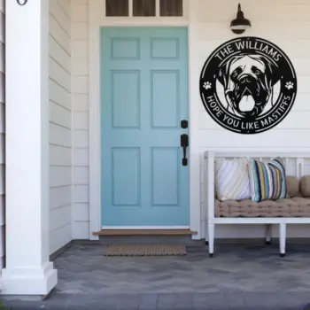 Personalized Mastiff Dog Metal Sign