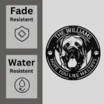 Personalized Mastiff Dog Metal Sign